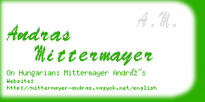 andras mittermayer business card